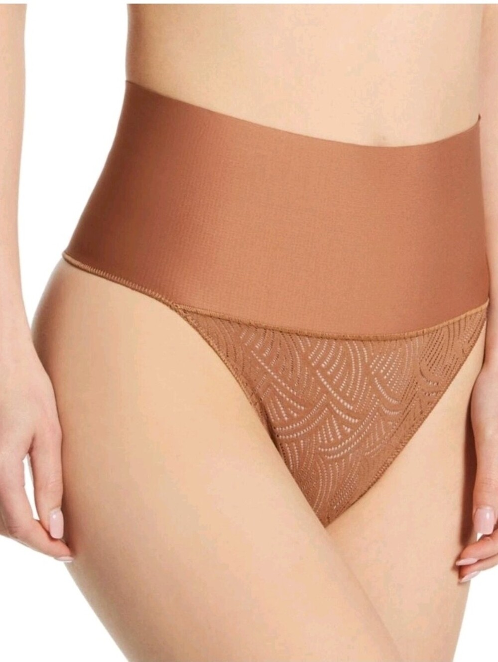 Maidenform High-Waist Shaping Thong in Copper Tan